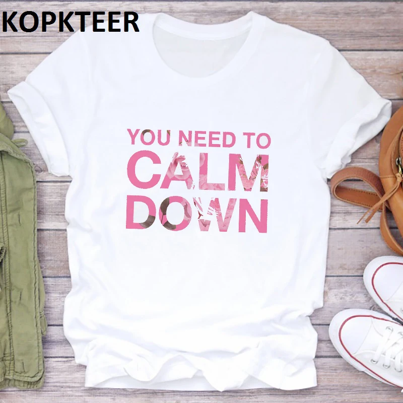 Camiseta Mujer Harajuku T Shirt Women 2019 Clothes Ulzzang Tops Tee Shirt Femme You Need To Calm Down Graphic Tees Streetwear
Camiseta Mujer Harajuku T Shirt Women 2019 Clothes Ulzzang Tops Tee Shirt Femme You Need To Calm Down Graphic Tees Streetwear