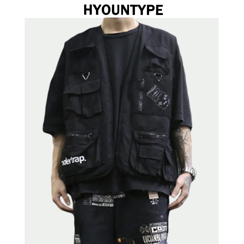 High Street Pockets Vests Men Letter Cargo Waistcoat Zipper Military Jacket 2018 New Hip Hop Streetwear Tactical Vest Sweatshirt
High Street Pockets Vests Men Letter Cargo Waistcoat Zipper Military Jacket 2018 New Hip Hop Streetwear Tactical Vest Sweatshirt