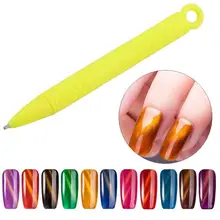 3D מגנט מקל חתול עיניים מגנטי עט לציפורניים ציור אמנות ציפורן כלי מניקור DIY כלים חתול עין אפקט נייל ג 'ל פולני(China)