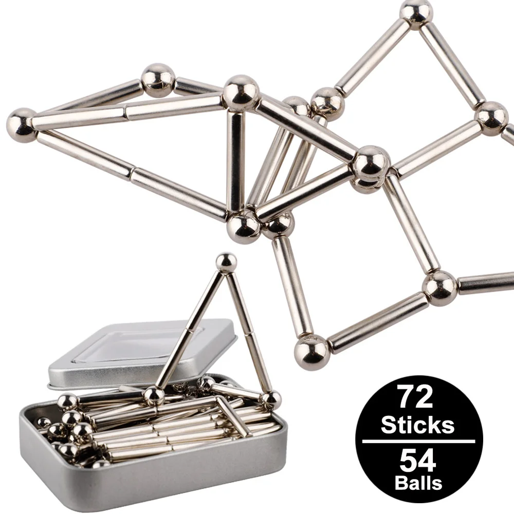 Metal Magnets Cube Magic Building Blocks Children Educational Puzzle Toys Innovative Bucky Magnetic Sticks Steel Balls Set J75
Metal Magnets Cube Magic Building Blocks Children Educational Puzzle Toys Innovative Bucky Magnetic Sticks Steel Balls Set J75