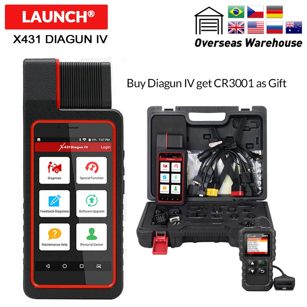 Launch X431 Diagun IV with full adaptors yellow case Diagnostic Tool Free Update Online X-431 Diagun IV Code Scanner DHL free
Launch X431 Diagun IV with full adaptors yellow case Diagnostic Tool Free Update Online X-431 Diagun IV Code Scanner DHL free