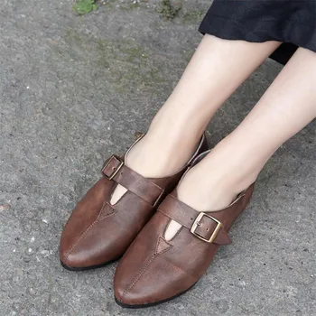 Ladies Pointed Toe Genuine Leather Oxford Shoes Low Heels Buckle Strap Slip-on Office Shoes
Ladies Pointed Toe Genuine Leather Oxford Shoes Low Heels Buckle Strap Slip-on Office Shoes