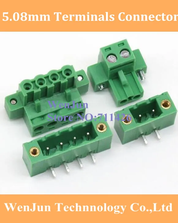 20 Set 5.08MM Pitch PCB Pluggable Terminal Block Connector 2/3/4/5/6/7/8/9/10/11/12P Right Angle KF2EDGKM With Flange Ears Green
20 Set 5.08MM Pitch PCB Pluggable Terminal Block Connector 2/3/4/5/6/7/8/9/10/11/12P Right Angle KF2EDGKM With Flange Ears Green