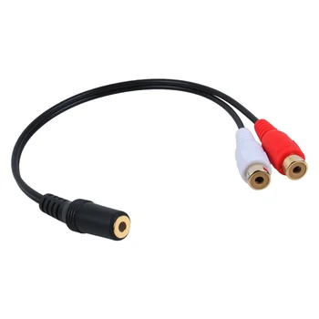Gold Plated 3.5mm Jack Female to 2 Female Jacks Stereo Adapter Audio Splitter RCA (15cm) Black
Gold Plated 3.5mm Jack Female to 2 Female Jacks Stereo Adapter Audio Splitter RCA (15cm) Black