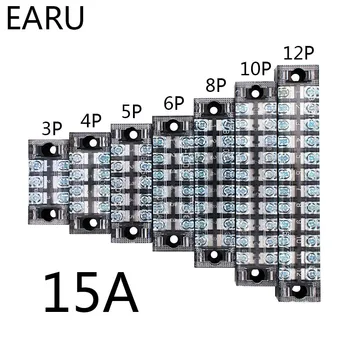 15A 600V Dual Row Barrier Screw Terminal Block Wire Connector TB Series 3 4 5 6 8 10 12 16 20 Positions Ways Factory Wholesale
15A 600V Dual Row Barrier Screw Terminal Block Wire Connector TB Series 3 4 5 6 8 10 12 16 20 Positions Ways Factory Wholesale