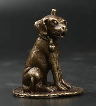 51MM/2" Collect Curio Rare Chinese Fengshui Small Bronze Exquisite Lovely Animal 12 Zodiac Year Small Bell Dog Doggy Statue 92g
51MM/2" Collect Curio Rare Chinese Fengshui Small Bronze Exquisite Lovely Animal 12 Zodiac Year Small Bell Dog Doggy Statue 92g