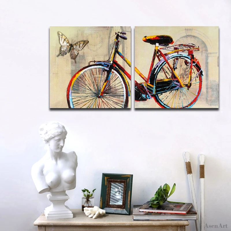 2pcs Bicycle Butterfly Canvas Paintings Hand Painted Oil Painting On Canvas Modern Wall Art Pictute for Living Room Home Decor
2pcs Bicycle Butterfly Canvas Paintings Hand Painted Oil Painting On Canvas Modern Wall Art Pictute for Living Room Home Decor