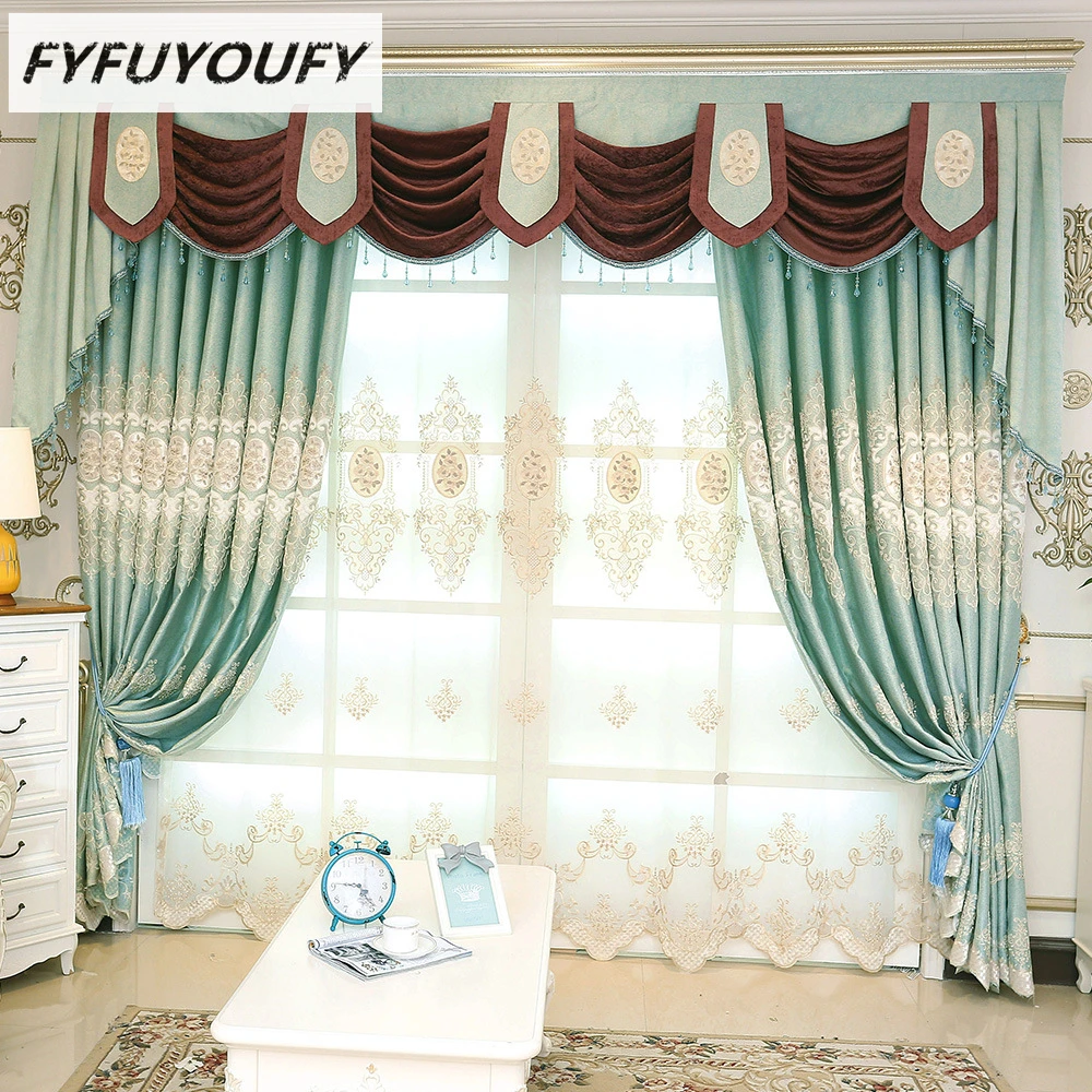 Polyester luxury Embroidered Decoration Blackout curtains screen the curtains in the Livingroom Flat Window can Customizable
Polyester luxury Embroidered Decoration Blackout curtains screen the curtains in the Livingroom Flat Window can Customizable