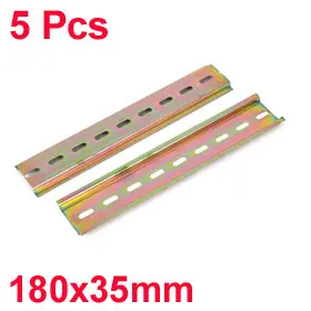 Uxcell Hot Sale 5pcs/lot 180 x 35 x 6mm AC Contactor U-Groove Slotted Metal DIN Mounting Rail 12 x 4mm Hole Dia Bronze Tone
Uxcell Hot Sale 5pcs/lot 180 x 35 x 6mm AC Contactor U-Groove Slotted Metal DIN Mounting Rail 12 x 4mm Hole Dia Bronze Tone