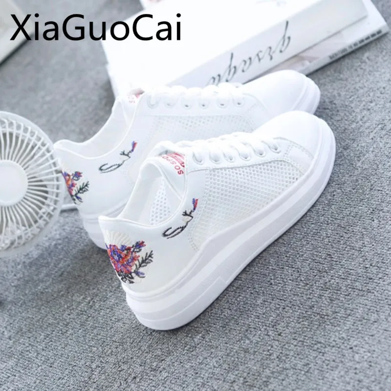 White Cute Women Casual Shoes Spring Female Shoes Fashion Embroidered Flat Casual Shoes Breathable Mesh Women Sneakers
White Cute Women Casual Shoes Spring Female Shoes Fashion Embroidered Flat Casual Shoes Breathable Mesh Women Sneakers