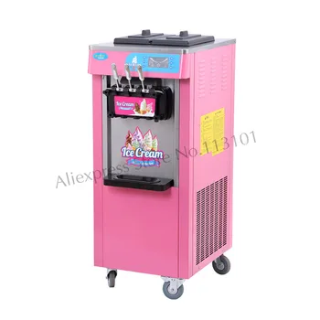 Ice Cream Machine Upright Soft Serve Ice Cream Making Machine Blue and Pink Color 20L/H Three Heads for Snack Bar Restaurant
Ice Cream Machine Upright Soft Serve Ice Cream Making Machine Blue and Pink Color 20L/H Three Heads for Snack Bar Restaurant