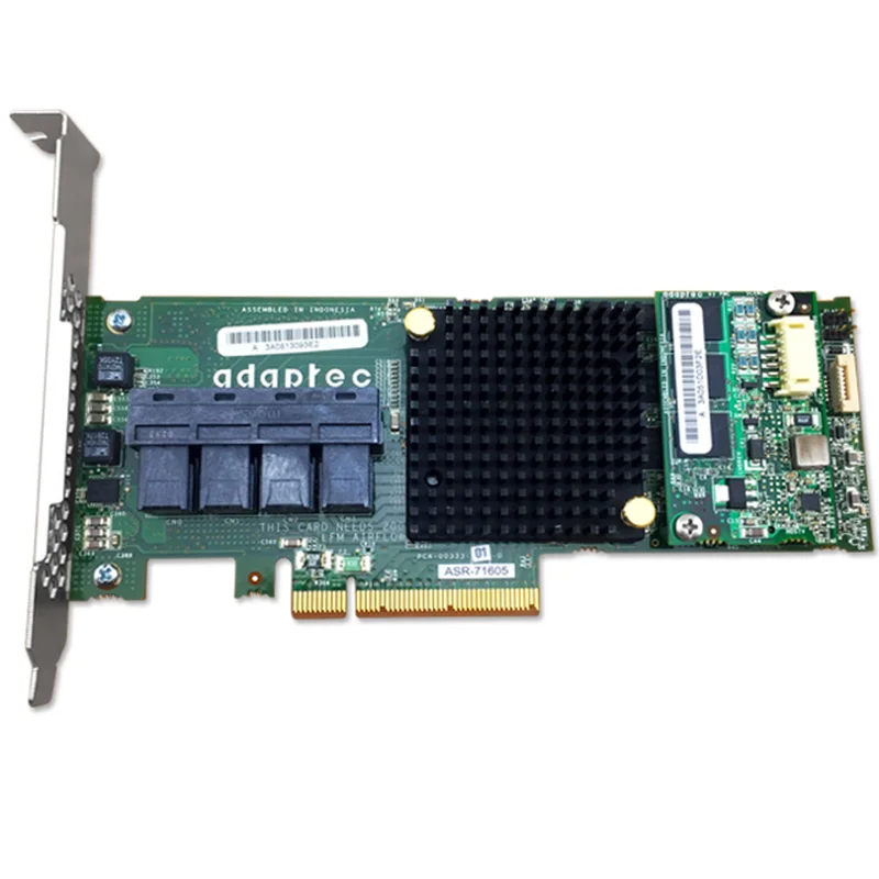 UNICACA Microsemi PMC Adaptec RAID 71605 P/N: 2274400-R ASR-71605 16-Port 6Gb/s PCI-E 3.0 X8 Controller SAS Card
UNICACA Microsemi PMC Adaptec RAID 71605 P/N: 2274400-R ASR-71605 16-Port 6Gb/s PCI-E 3.0 X8 Controller SAS Card
