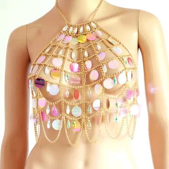 Sexy Chain Mermaids Tops Women Summer Bling Hollow Sequins Halter shirt Womens cropped Sparkly Luxury Nightclub Party Cami top
Sexy Chain Mermaids Tops Women Summer Bling Hollow Sequins Halter shirt Womens cropped Sparkly Luxury Nightclub Party Cami top