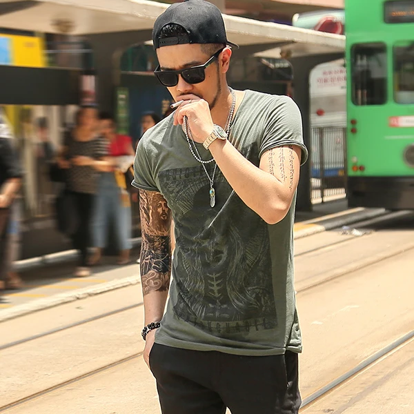 Summer new Gothic dark pattern printing men's Slim fit short-sleeved Cotton T-shirt men's short-sleeved brand men clothing T4349
Summer new Gothic dark pattern printing men's Slim fit short-sleeved Cotton T-shirt men's short-sleeved brand men clothing T4349
