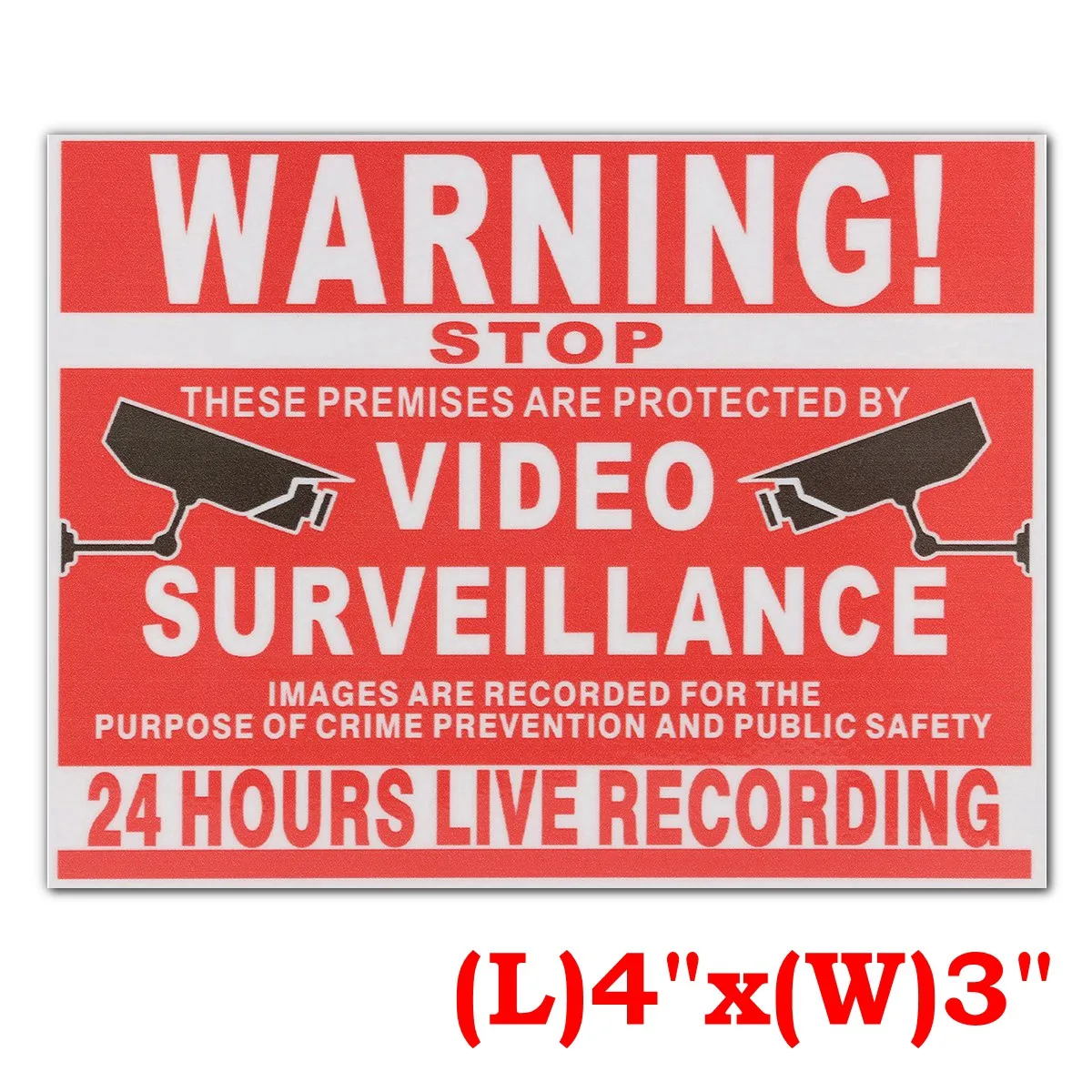 Premises Projected By Video Surveillance CCTV Recording Sign Stickers Self-adhensive Decal
Premises Projected By Video Surveillance CCTV Recording Sign Stickers Self-adhensive Decal