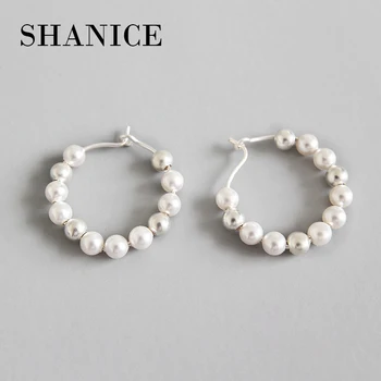 SHANICE Women 100% 925 Sterling Silver Hoop Earring Round Circle Silver Beads With Shell Pearl Big Loop Gifts Piercing
SHANICE Women 100% 925 Sterling Silver Hoop Earring Round Circle Silver Beads With Shell Pearl Big Loop Gifts Piercing