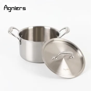 Agniers 20cm Stainless steel Stock Pot with steel cover Multi-Ply Clad Soup Pot with lid
Agniers 20cm Stainless steel Stock Pot with steel cover Multi-Ply Clad Soup Pot with lid