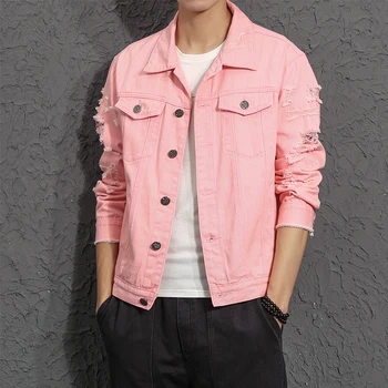 Pink Men Denim Jacket 2019 Winter Autumn Solid Buttons Male Outerwear Coats Plus Size 4XL 5XL Single Breasted Jackets Black #051
Pink Men Denim Jacket 2019 Winter Autumn Solid Buttons Male Outerwear Coats Plus Size 4XL 5XL Single Breasted Jackets Black #051