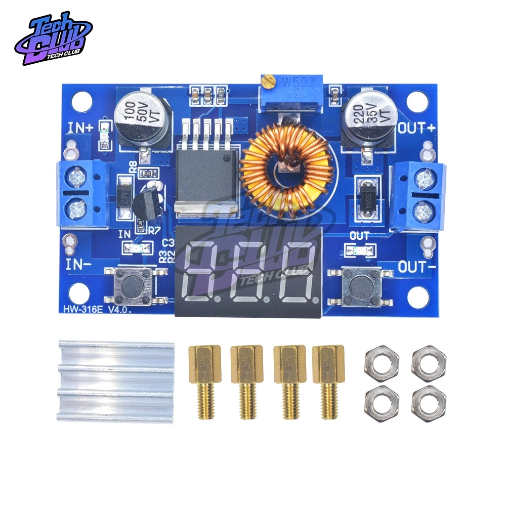 XL4015 5A 75W DC DC Converter Adjustable Step-Down Module 4.0V-38V to 1.25V-36V DIY Adjustable Power Supply
XL4015 5A 75W DC DC Converter Adjustable Step-Down Module 4.0V-38V to 1.25V-36V DIY Adjustable Power Supply