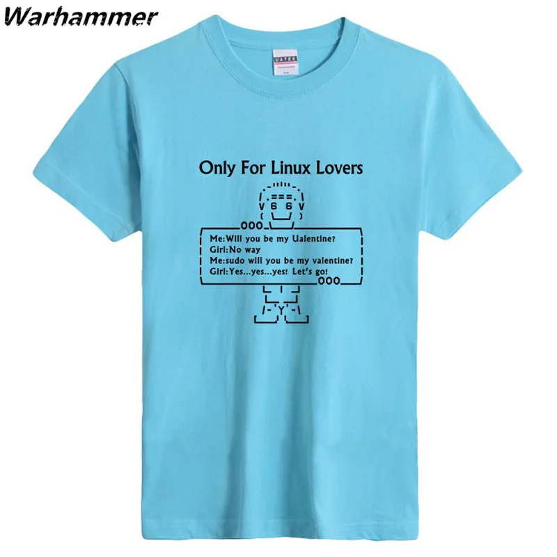 2017A W GEEK Men T Shirt Print ONLY FOR LINUX LOVERS Geek Fans O Neck Cotton Short Sleeve EU Size Colored Summer Tee Homme