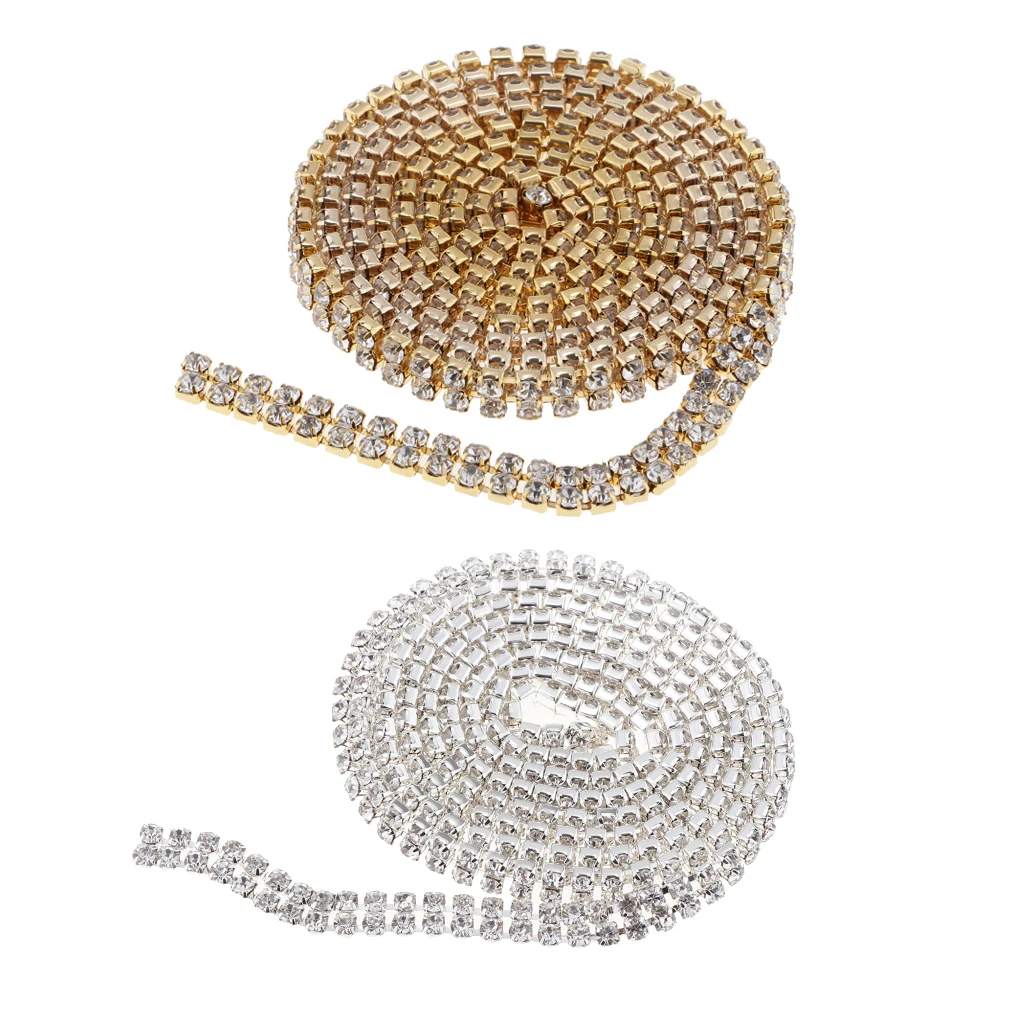 2-Row Crystal Rhinestones Close Chain 2 Yards Double Row Intensive Claw Chain Wedding Craft Jewelry DIY Phone Case
2-Row Crystal Rhinestones Close Chain 2 Yards Double Row Intensive Claw Chain Wedding Craft Jewelry DIY Phone Case