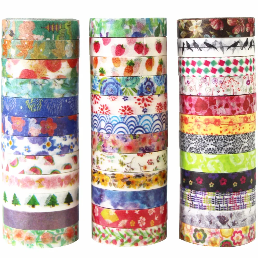 36 Rolls Mini Washi Tape Set Paper Masking Tape Fruit Flower Decorative Adhesive Tape DIY Scrapbook Sticker,8mm*4m
36 Rolls Mini Washi Tape Set Paper Masking Tape Fruit Flower Decorative Adhesive Tape DIY Scrapbook Sticker,8mm*4m