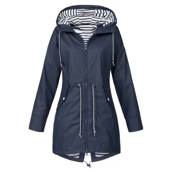 Womens Solid Rain Jacket Outdoor Jackets Waterproof Hooded Raincoat Windproof Chaquetas Mujer 2019 Veste Femme Printemps 5.24
Womens Solid Rain Jacket Outdoor Jackets Waterproof Hooded Raincoat Windproof Chaquetas Mujer 2019 Veste Femme Printemps 5.24