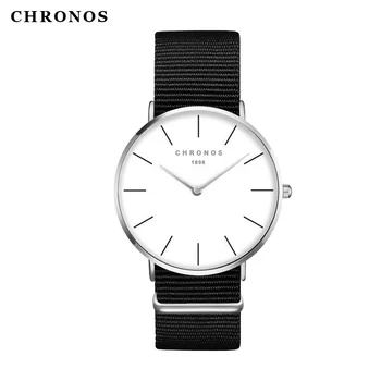 Women Unisex Watches CHRONOS Rose Gold Silver Lady Clock