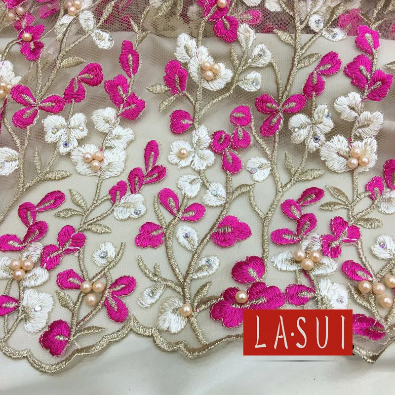 LASUI 2017 noble 5 colors Multicolor mixed colors lace fabric mesh gold thread Hand-beaded Shiny DIY evening dress X0268
LASUI 2017 noble 5 colors Multicolor mixed colors lace fabric mesh gold thread Hand-beaded Shiny DIY evening dress X0268