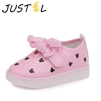 JUSTSL 2018 spring new children's light shoes girls bow LED shoes breathable baby girls fashion sneakers for kids
JUSTSL 2018 spring new children's light shoes girls bow LED shoes breathable baby girls fashion sneakers for kids