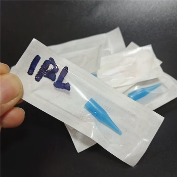 

100PCS Permanent Makeup Individual Package Needle Tips Plastic Traditional Tattoo Eyebrow Lips Machine 1RL Needle Caps