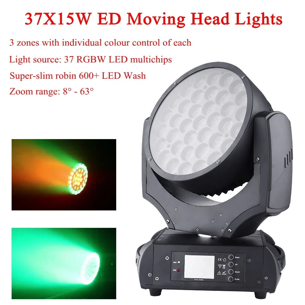 NEW Zoom Wash Moving Head Lights 37X15W RGBW 4IN1 LED Moving Head Lights Professional Led party bar DJ disco Stage Light
NEW Zoom Wash Moving Head Lights 37X15W RGBW 4IN1 LED Moving Head Lights Professional Led party bar DJ disco Stage Light