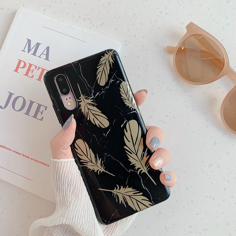 Vintage Glossy Marble Case For Huawei P30 P20 Pro Lite Soft Silicone Back Cover For Huawei Mate 20 Pro Golden Feather Phone Case
Vintage Glossy Marble Case For Huawei P30 P20 Pro Lite Soft Silicone Back Cover For Huawei Mate 20 Pro Golden Feather Phone Case