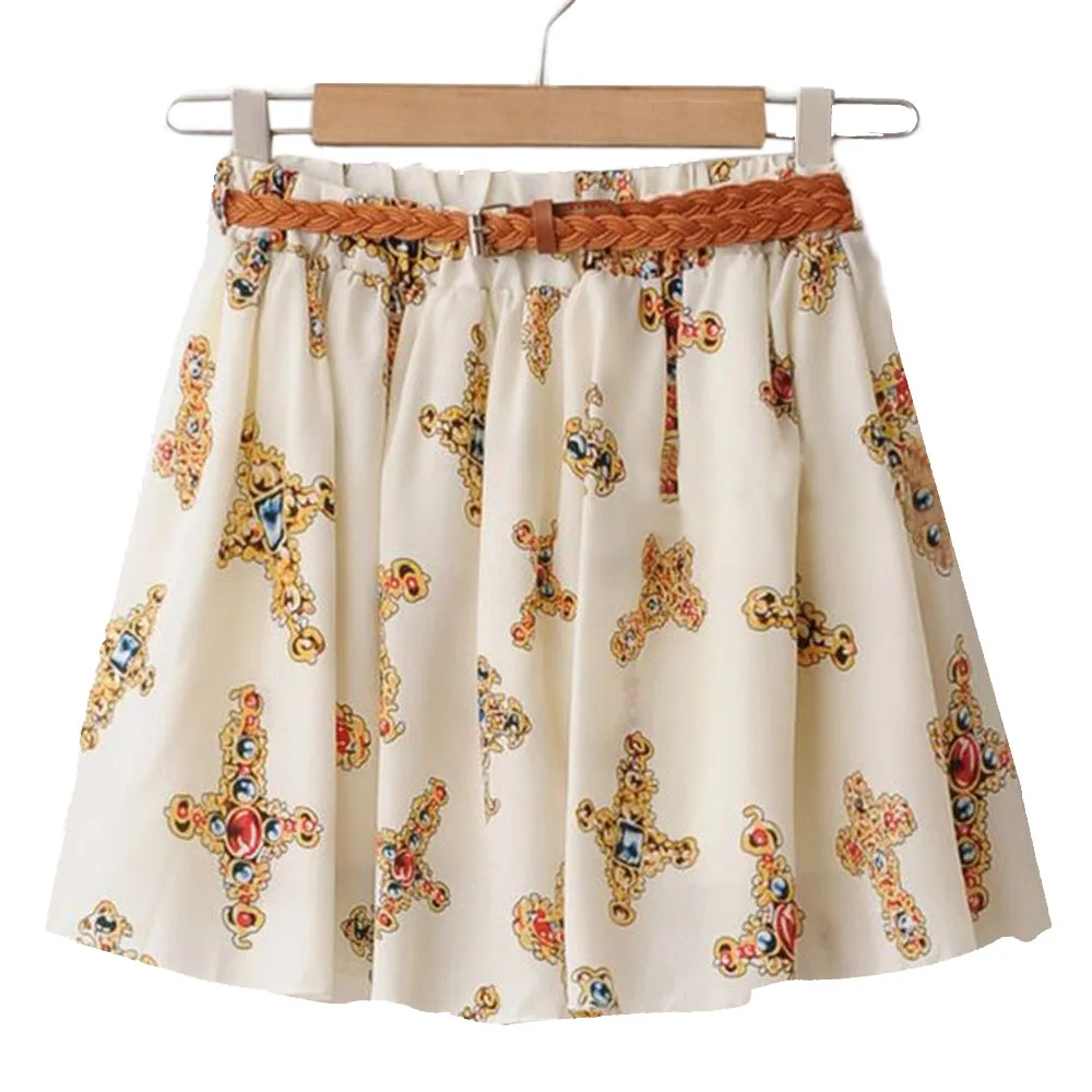 2018 New Summer Women's Mini Skirts Elastic Waist Flowers Dots Print A-line Pleated With Lining Gilrs Casual Chiffon
2018 New Summer Women's Mini Skirts Elastic Waist Flowers Dots Print A-line Pleated With Lining Gilrs Casual Chiffon