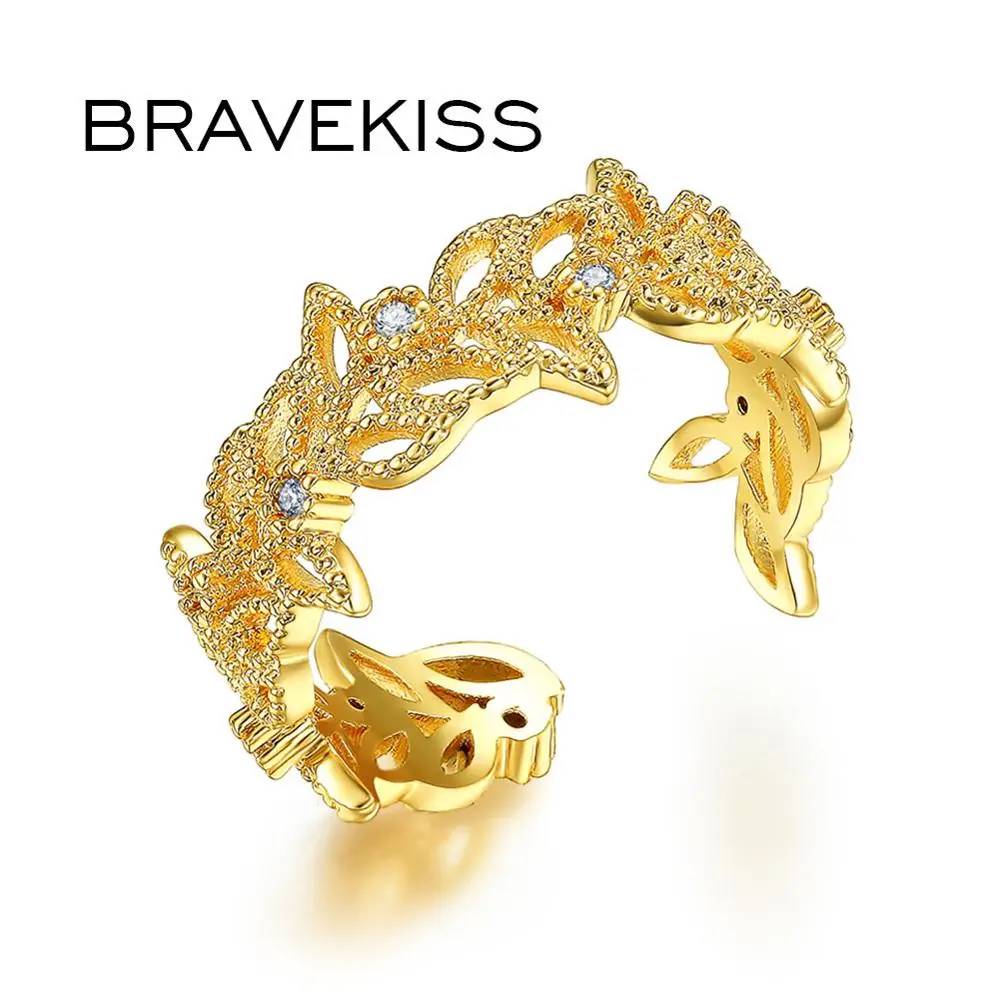 BRAVEKISS New Unique Party Jewelry Olive Leaves Rings for Women Gold Color Charm Vintage Cocktail Ring Bagues Strass BUR0374A
BRAVEKISS New Unique Party Jewelry Olive Leaves Rings for Women Gold Color Charm Vintage Cocktail Ring Bagues Strass BUR0374A