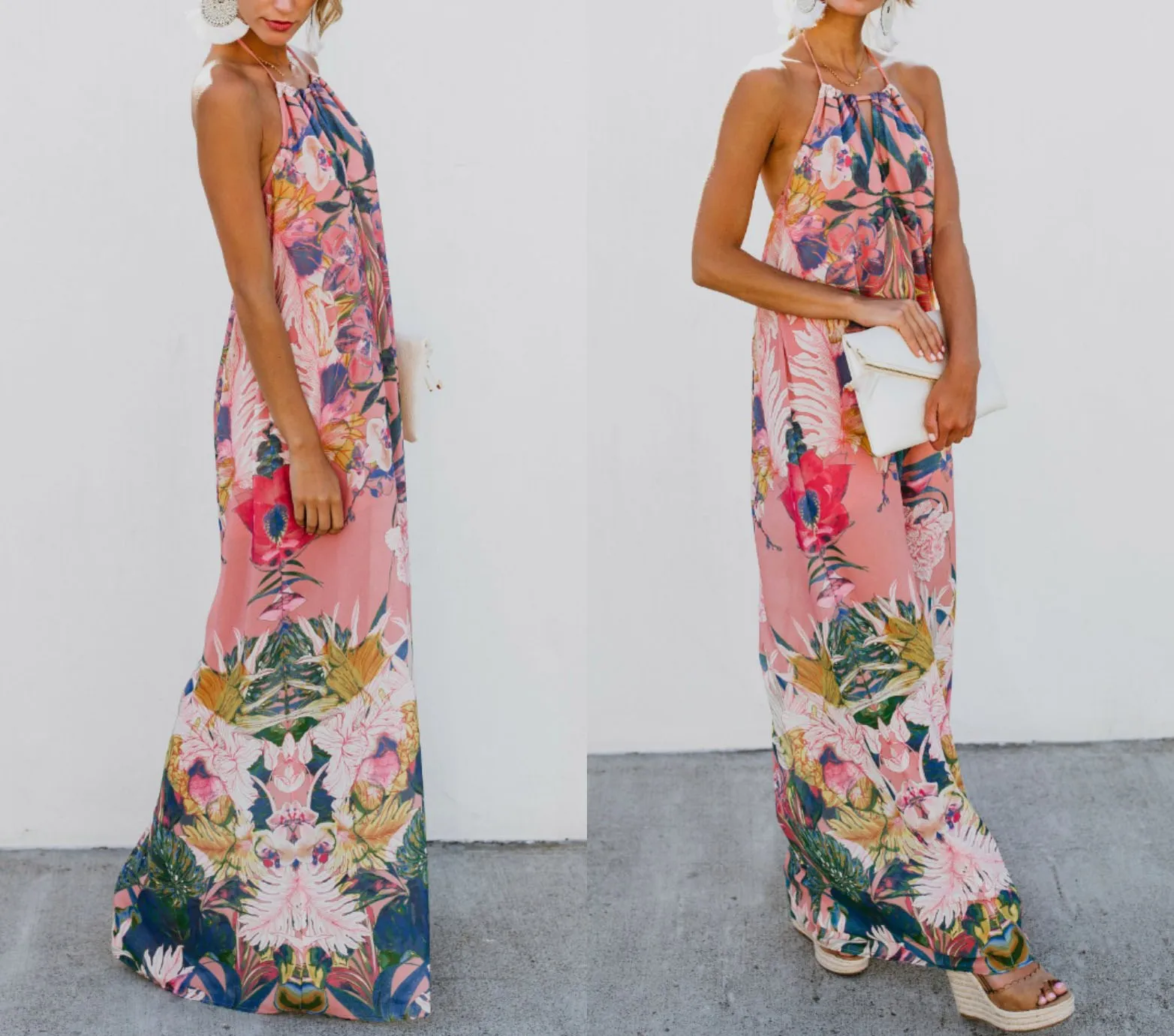 Summer Boho Sexy Backless Floral Print Dress Women Backless MaxiDresses Holiday Sleeveless Beach Dress
Summer Boho Sexy Backless Floral Print Dress Women Backless MaxiDresses Holiday Sleeveless Beach Dress