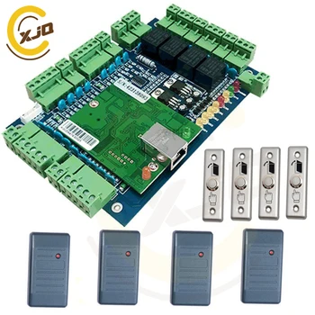 XJQ Free software TCP/IP wiegand 4 door Access Control Panel system (1of 4 door access control panel+4 card readers+4 buttons)
XJQ Free software TCP/IP wiegand 4 door Access Control Panel system (1of 4 door access control panel+4 card readers+4 buttons)