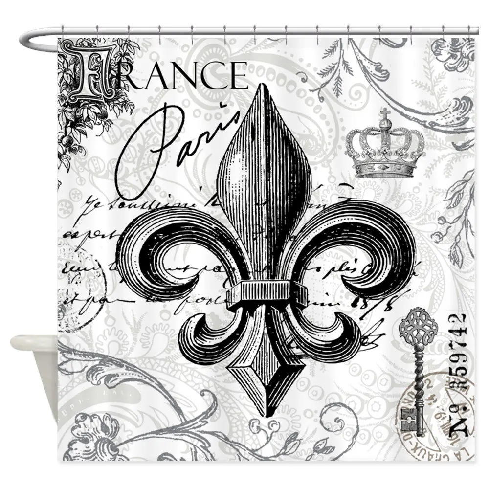 Vintage French Fleur De Lis Decorative Fabric Shower Curtain Waterproof Polyester Fabric 8 Sizes Shower Curtain 12 Hooks
Vintage French Fleur De Lis Decorative Fabric Shower Curtain Waterproof Polyester Fabric 8 Sizes Shower Curtain 12 Hooks
