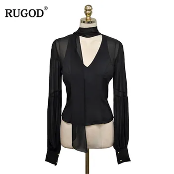 RUGOD Sexy transparent women t shirt solid silky lantern sleeves chiffon elegant party wearing tops and tees summer fashion
RUGOD Sexy transparent women t shirt solid silky lantern sleeves chiffon elegant party wearing tops and tees summer fashion
