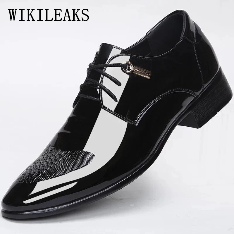 wedding shoes man Patent Leather black oxford shoes for men shoes luxury brand formal mariage mens pointed toe dress shoes 2019
wedding shoes man Patent Leather black oxford shoes for men shoes luxury brand formal mariage mens pointed toe dress shoes 2019