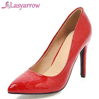 Lasyarrow Brand Shoes Woman High Heels Women Pumps Stiletto Thin Heel Pointed Toe Patent leather Zapatos Feminina Shallow RM656
Lasyarrow Brand Shoes Woman High Heels Women Pumps Stiletto Thin Heel Pointed Toe Patent leather Zapatos Feminina Shallow RM656