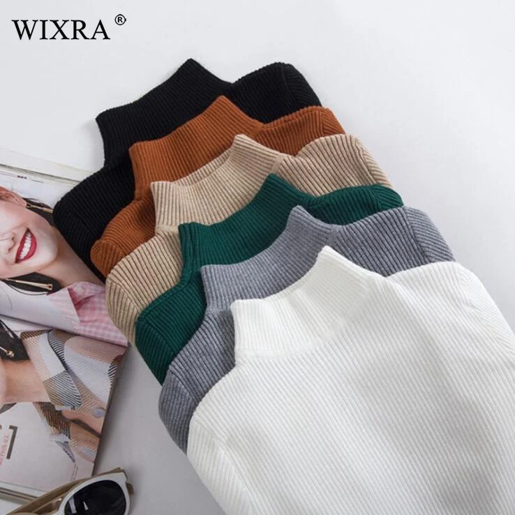 Wixra Sweaters Autumn Winter Spring Female Solid Turtleneck Basic Ladies Knitted High Quality Clothing For Women
Wixra Sweaters Autumn Winter Spring Female Solid Turtleneck Basic Ladies Knitted High Quality Clothing For Women