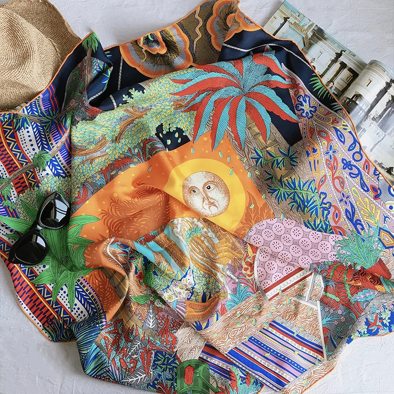 Real Silk Twill Scarf Fashion Women Shawl Headscarf Scarves Hijab Wraps Fourald Beautiful Midsummer Night Pattern 90*90cm
Real Silk Twill Scarf Fashion Women Shawl Headscarf Scarves Hijab Wraps Fourald Beautiful Midsummer Night Pattern 90*90cm