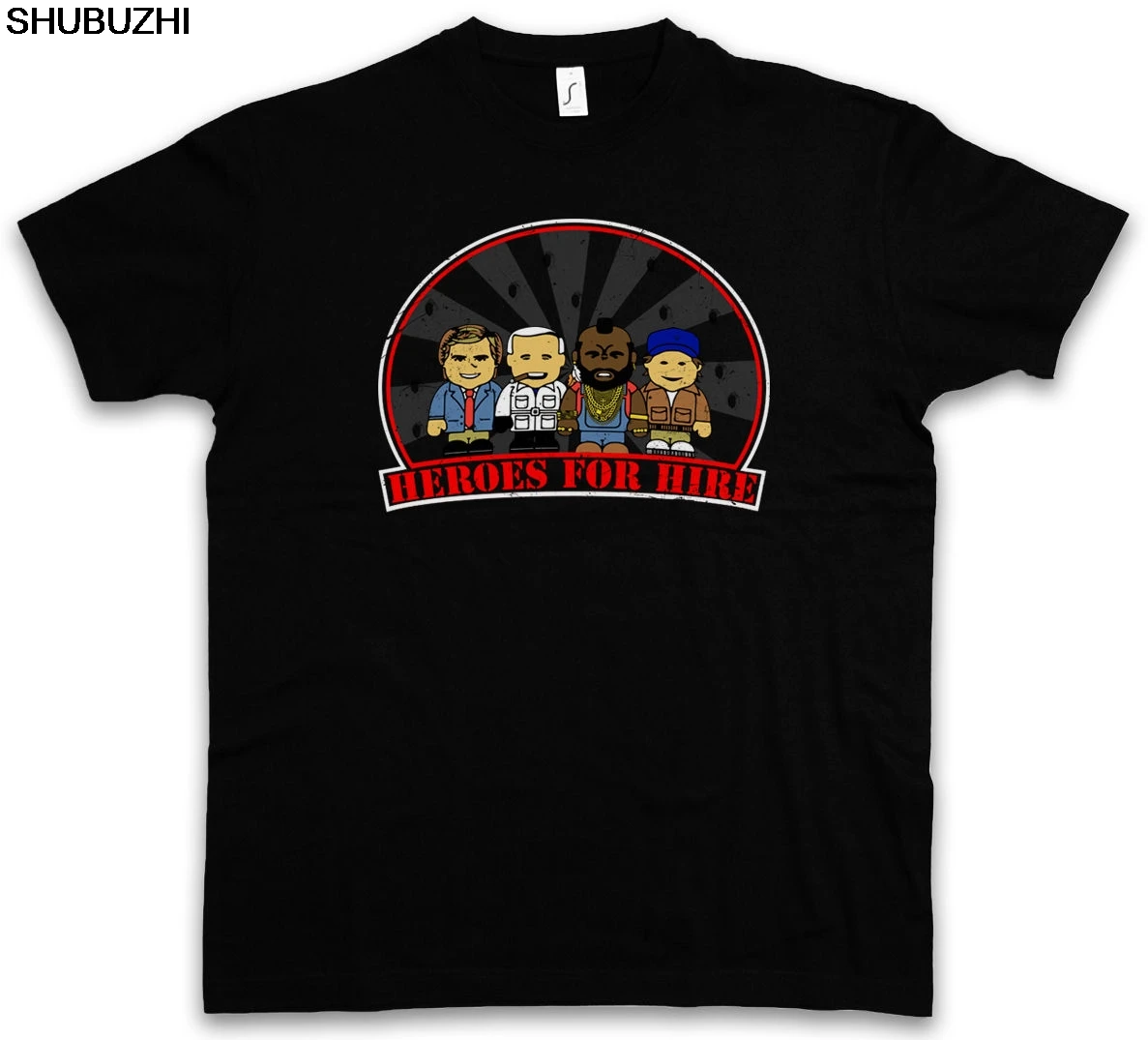 HEROES FOR HIRE T-SHIRT The A-Team Hannibal A BA Mr. T Team TV Series Van Shirt Cartoon t shirt men New Fashion tshirt sbz6234
HEROES FOR HIRE T-SHIRT The A-Team Hannibal A BA Mr. T Team TV Series Van Shirt Cartoon t shirt men New Fashion tshirt sbz6234