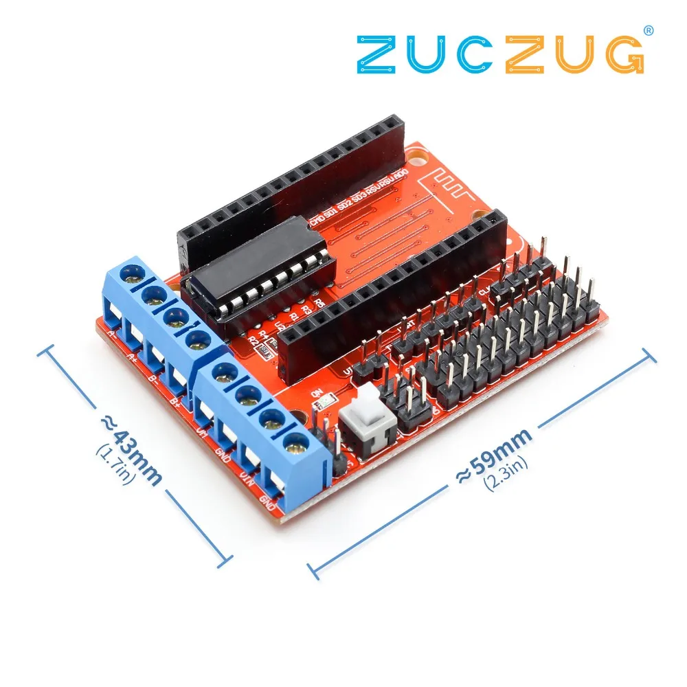 Motor Shield Board L293D for ESP-12E from ESP8266 esp 12E kit diy rc toy wifi rc smart car remote control
Motor Shield Board L293D for ESP-12E from ESP8266 esp 12E kit diy rc toy wifi rc smart car remote control
