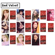 10 teile/paket KPOP Rot Samt Foto Karte BAD BOY Album K-POP Selbst Made Papier Karten Autograph Photocard Schreibwaren(China)