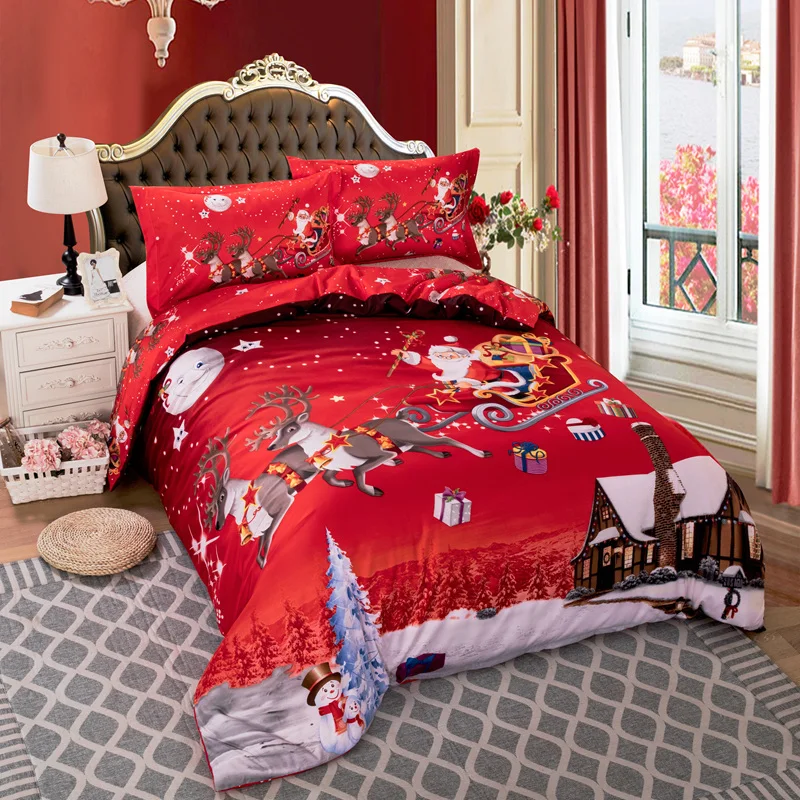 Merry Christmas printed Bedding Set for comforter Single Double Queen King Single sizes bed linens set Xmas Christmas gift
Merry Christmas printed Bedding Set for comforter Single Double Queen King Single sizes bed linens set Xmas Christmas gift