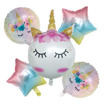 5 / piece rainbow gradient Unicorn Children's birthday party balloon wedding balloon balloon Unicorn Children's Party Decoration
5 / piece rainbow gradient Unicorn Children's birthday party balloon wedding balloon balloon Unicorn Children's Party Decoration