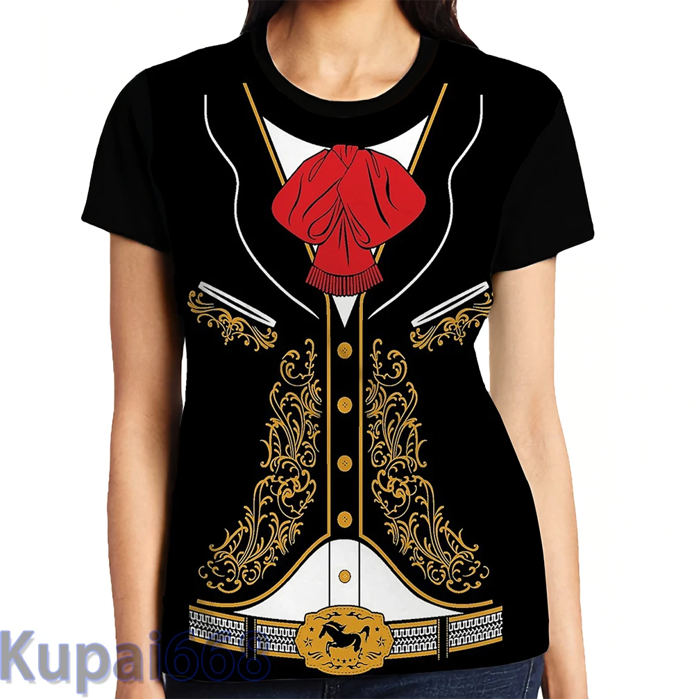 T-Shirt 3D Printed Day of The Dead Banner for Mexican Celebration Casual Tees