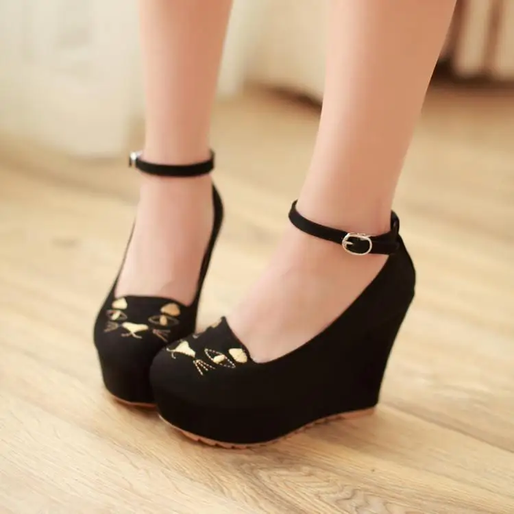 US4-11 Womens Lolita Mary Janes Cat Casual Platform Wedge Heel Sweet Girls Round Toe Ankle Buckle Shoes Pumps 2Colors A668
US4-11 Womens Lolita Mary Janes Cat Casual Platform Wedge Heel Sweet Girls Round Toe Ankle Buckle Shoes Pumps 2Colors A668
